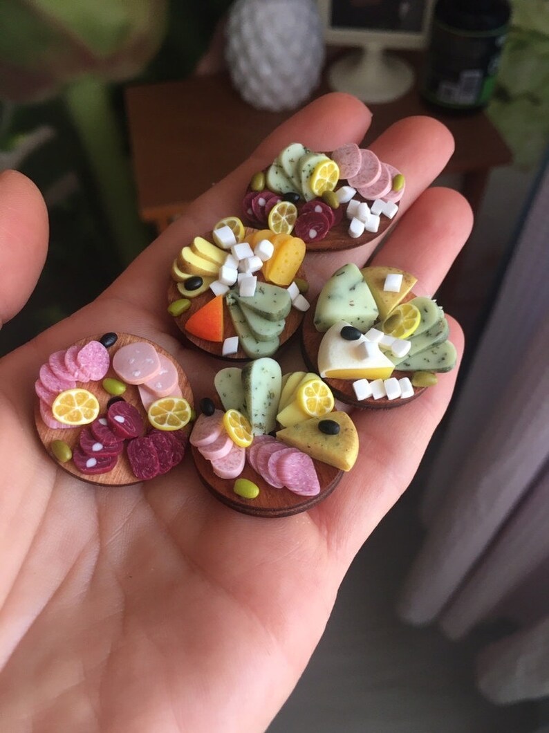 5pc SET Dollhouse miniature food Barbie house Polymer clay Etsy