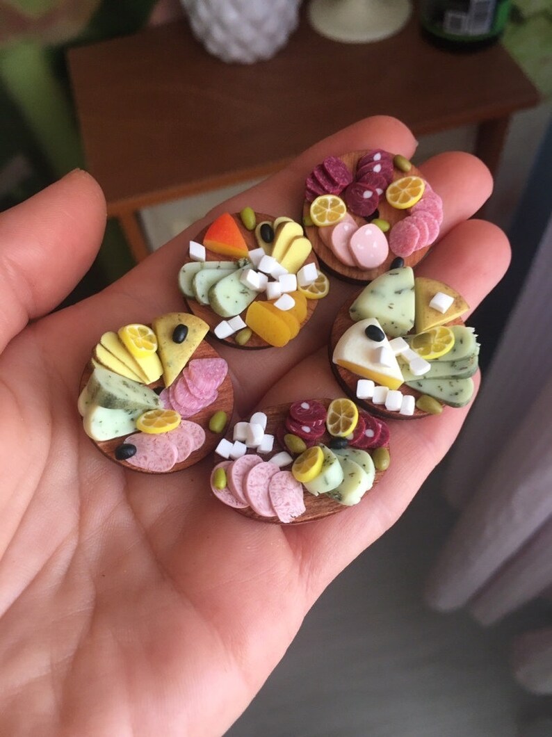 5pc SET Dollhouse miniature food Barbie house Polymer clay Etsy