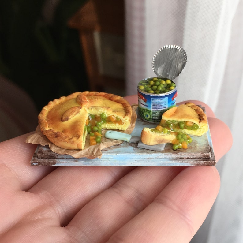 Doll Miniature pie Dollhouse miniature sweet food Etsy