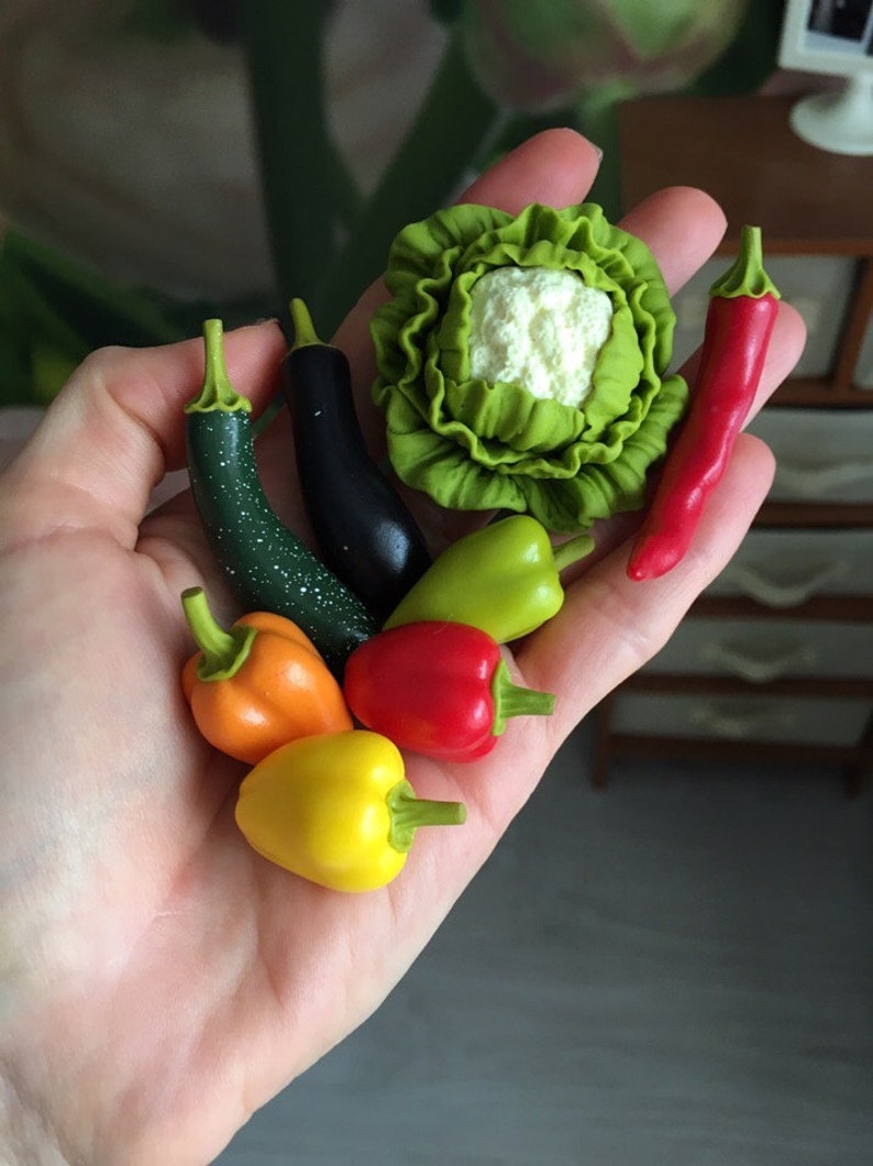 30pc Miniature figures of fruits and vegetables Etsy