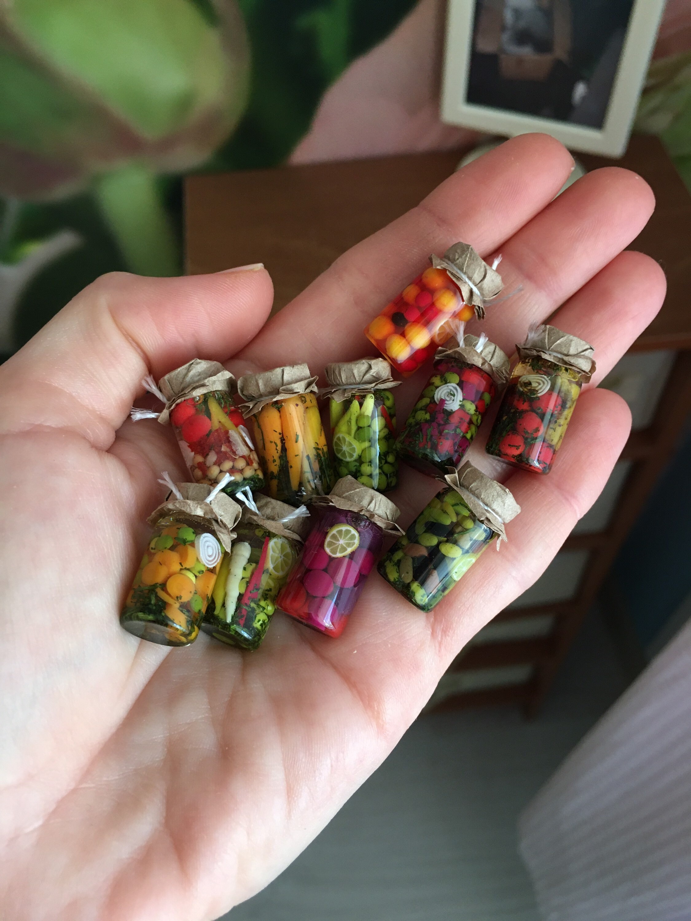 10 pc miniature jars for doll house Etsy