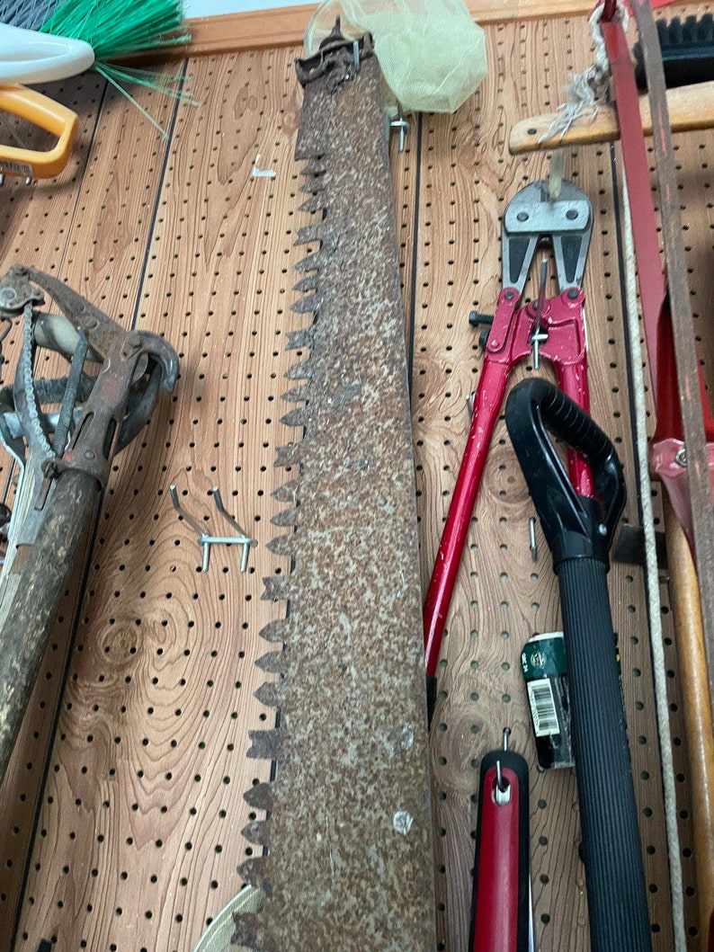 Large Antique Two Man Crosscut Lumber Saw - Etsy