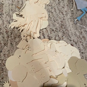 Big lot of women  boy shape cut out paper