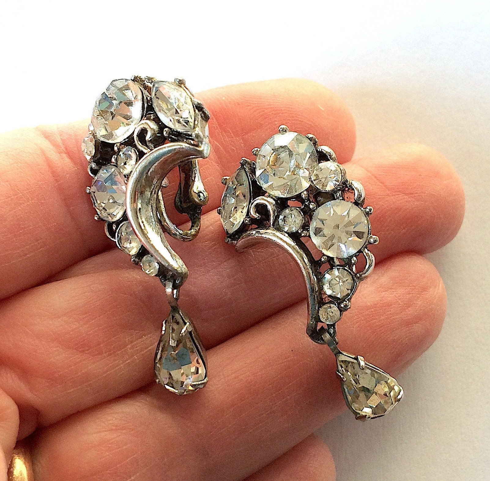 ★VINTAGE HOLLYWOOD★ [925 Silver] Moon Boat Earrings_VH2478 925 Sterling Silver Bujukan Drop Earrings @ $270. Shop