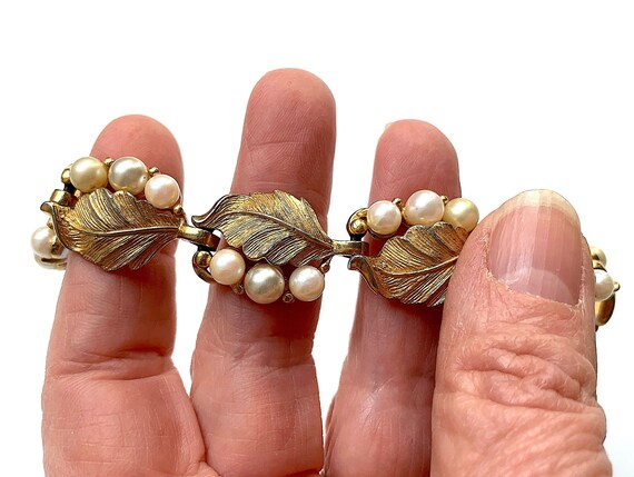 Vintage bracelet by PENNINO. Champagne simulated … - image 9