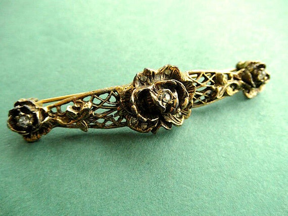 Broche Vintage En Métal Doré Style Fantaisie - Occasion, Bon état