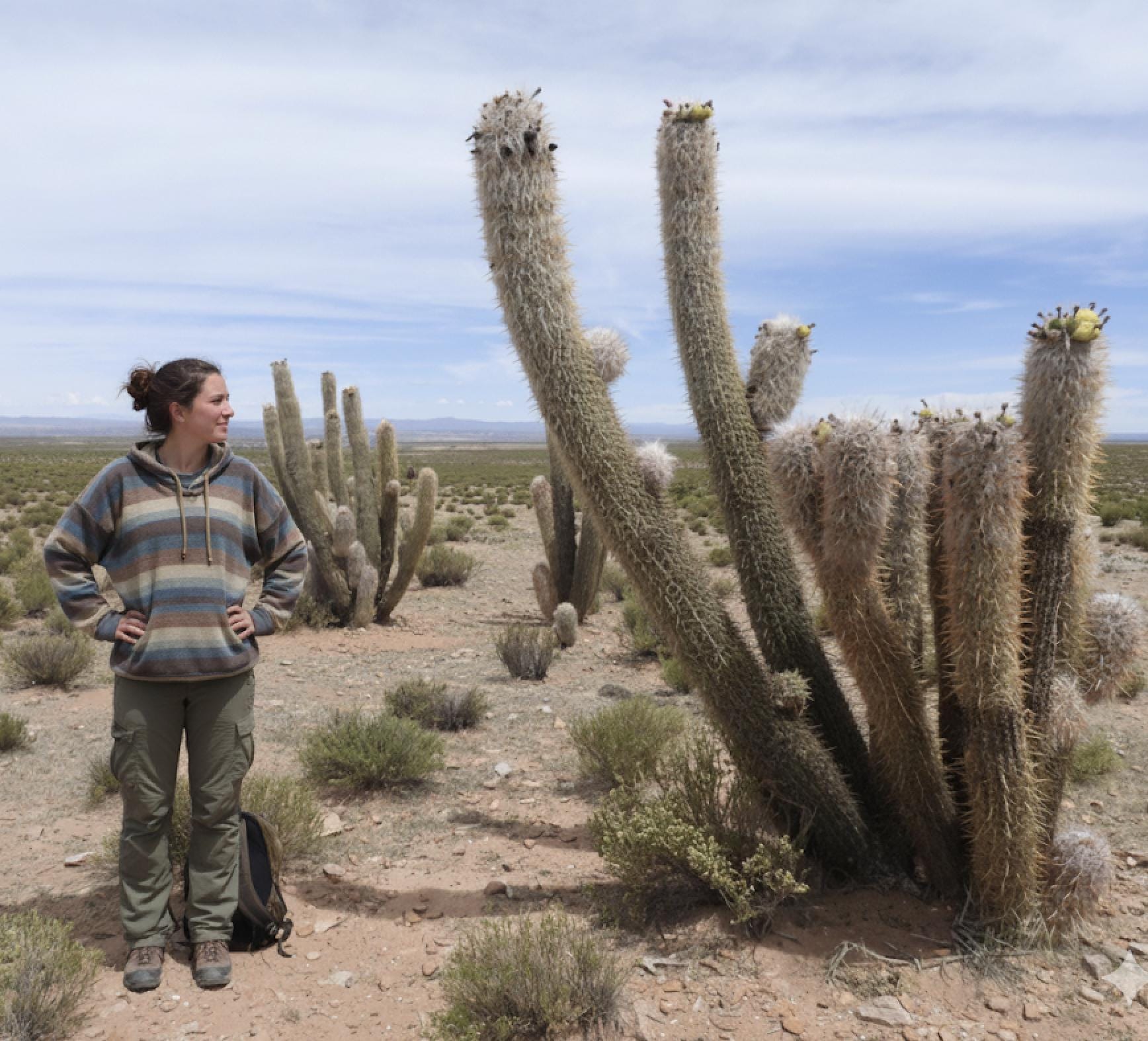 Old Man of the Andes Cactus: Hairy Columnar 'oreocereus Celsianus