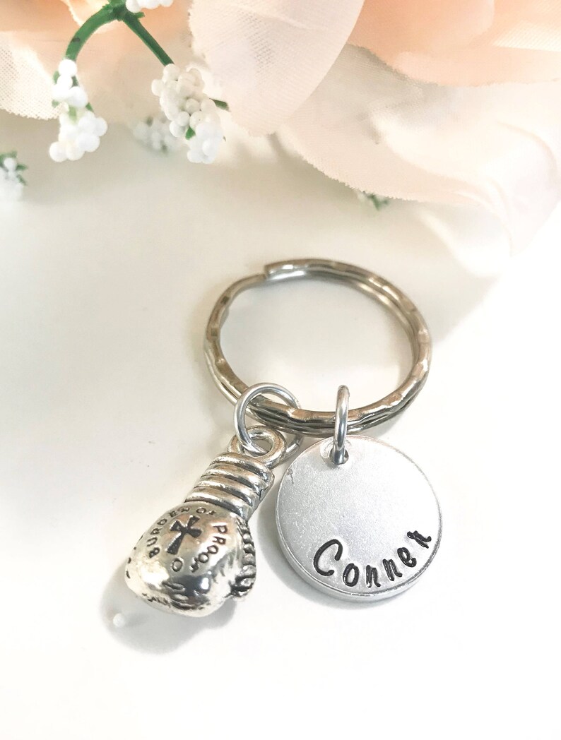 Personalized Boxing Glove Gift for Men Keychain Boxer Keyring Etsy