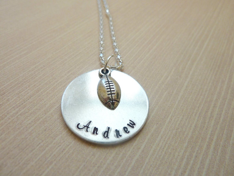 Personalized Football Gift Hand Stamped Football Custom Etsy