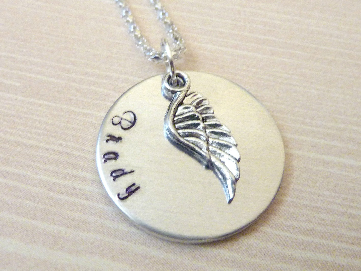 Personalized Memorial Necklace Gift Hand Stamped Memorial Etsy