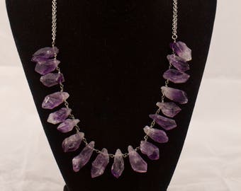 Amethyst Rough Point Necklace