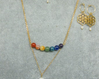 Golden Chakra Flower of Life Set