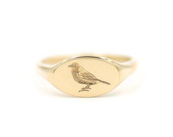Bird signet best sale ring