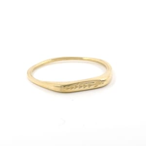 Lavender Sprig Signet Ring