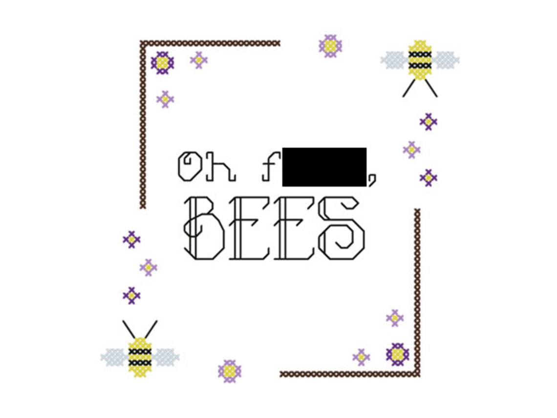 BEES Crossstitch Pattern instant Download PDF Etsy