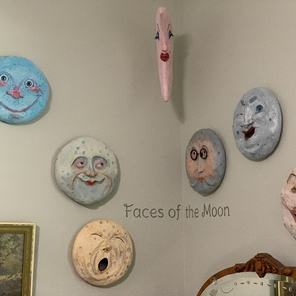 Paper Mache Moon Etsy