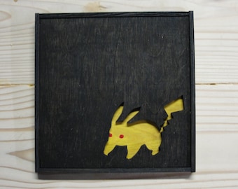 Pikachu Scroll Saw Wall Art