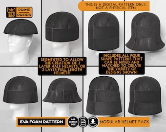 Modular helmet patterns for EVA foam