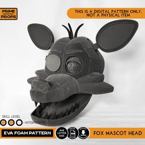 Fuchskopf Maskottchen Schaumstoff Muster