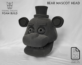 Bear mascot head foam pattern