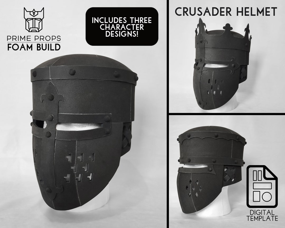 Crusader Helmet Pattern for EVA Foam Etsy