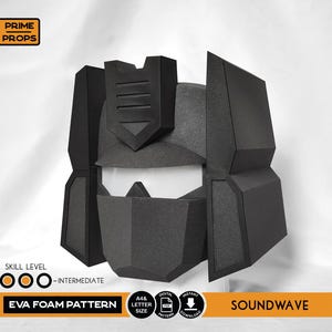 Soundwave helmet foam pattern