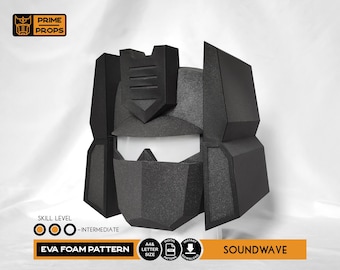 Soundwave helmet foam pattern