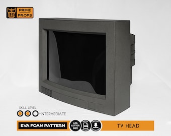 TV Head helmet foam pattern