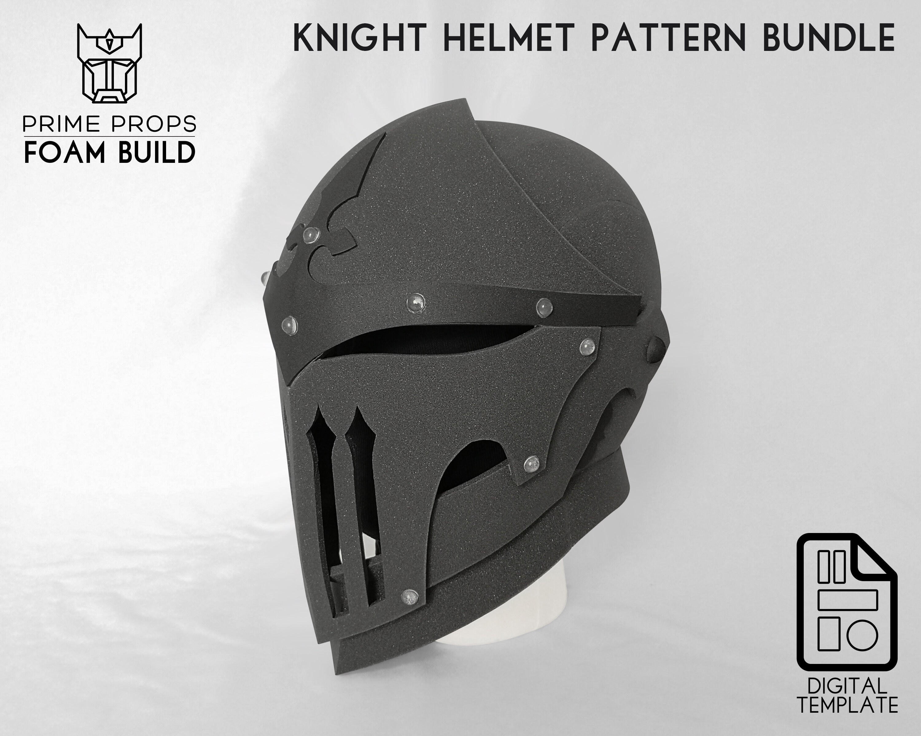 Knight Helmet Foam Pattern Bundle Etsy