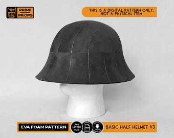 Basic Half helmet V3 pattern for EVA foam