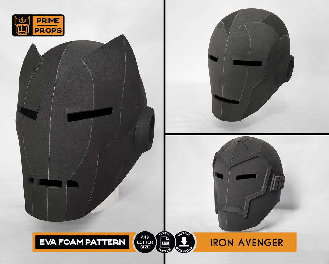 craft foam iron man helmet Iron Avenger Helmet Patterns for EVA Foam