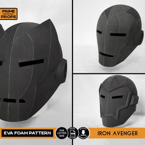 Iron Avenger helmet patterns for EVA foam