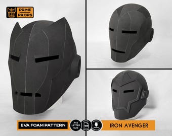 Iron Avenger helmet patterns for EVA foam