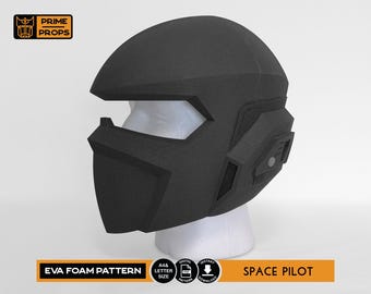 Space pilot helmet foam pattern