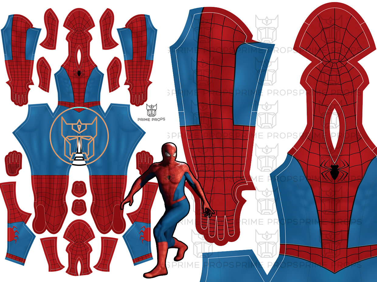 Patrón de traje de Spiderman de PS4 'versión clásica' Etsy