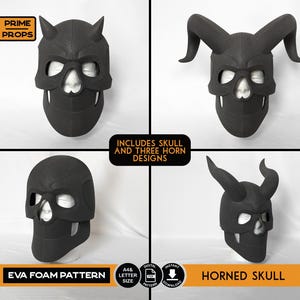 Horned Skull foam pattern