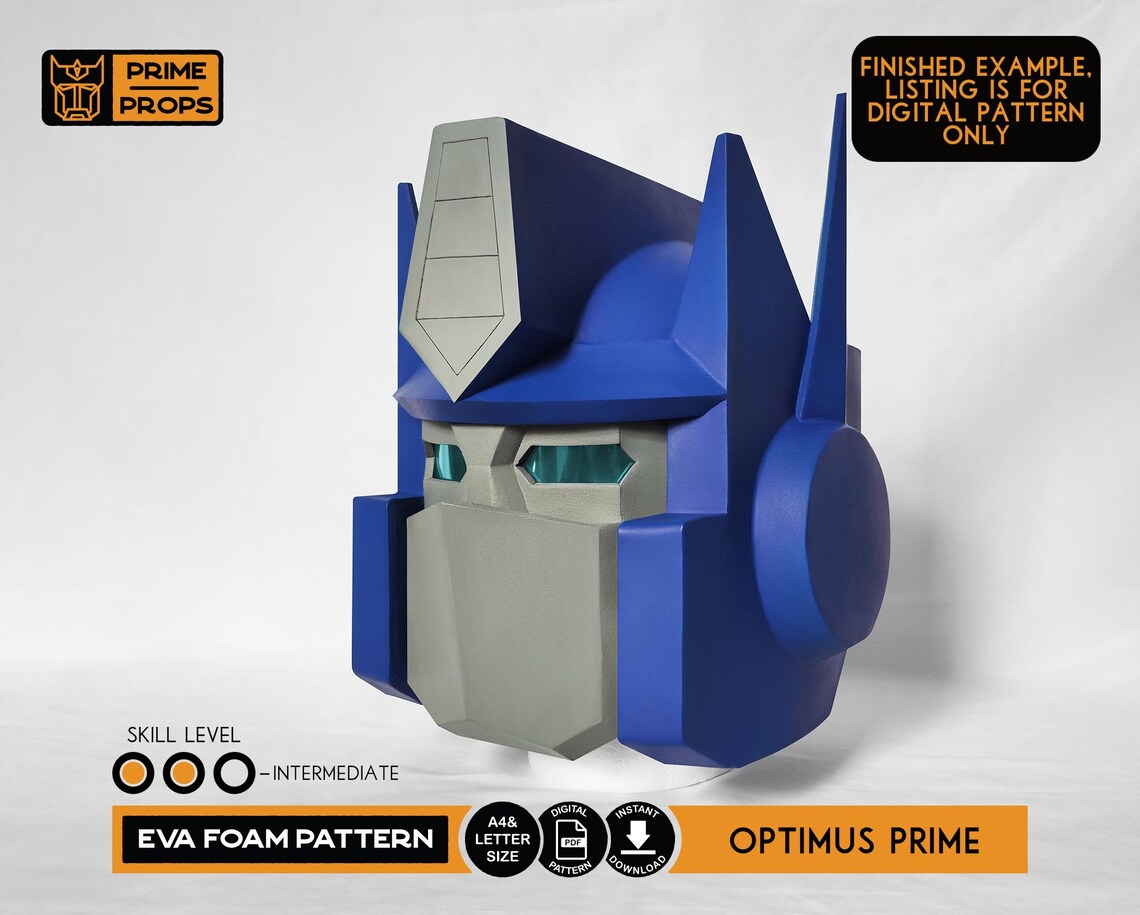 Optimus Prime Helmet Pattern for EVA Foam - Etsy