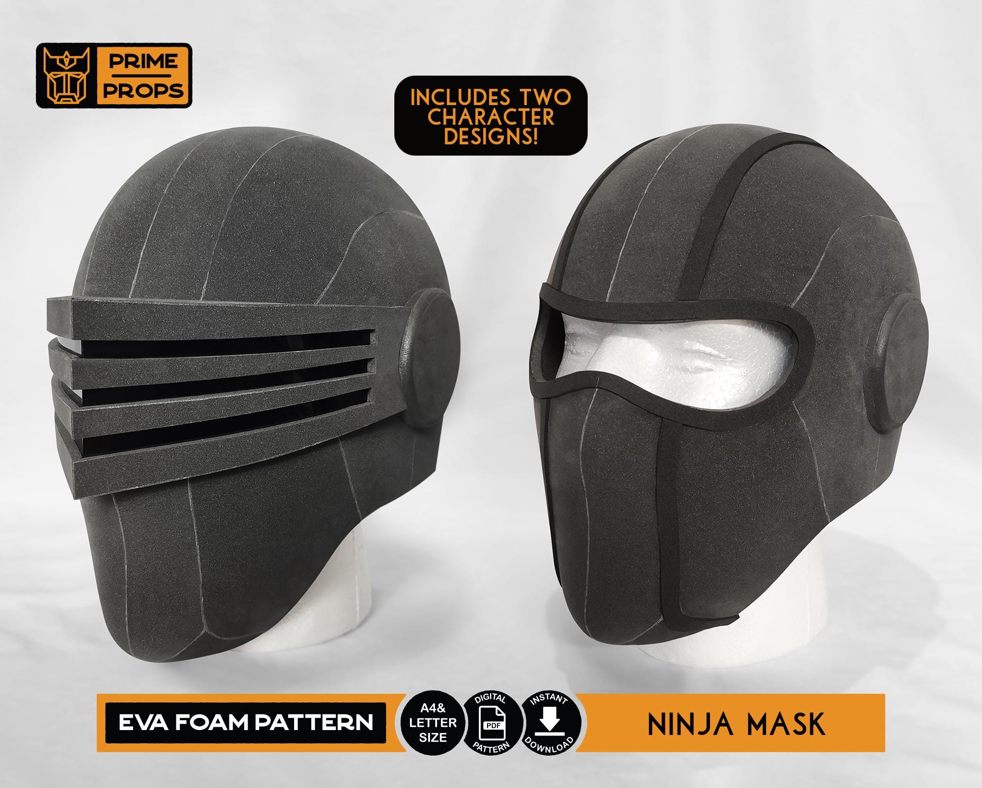 Ninja Mask Patterns For EVA Foam Etsy