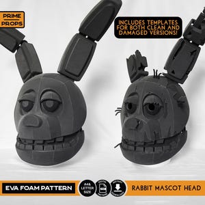 Rabbit mascot head foam pattern