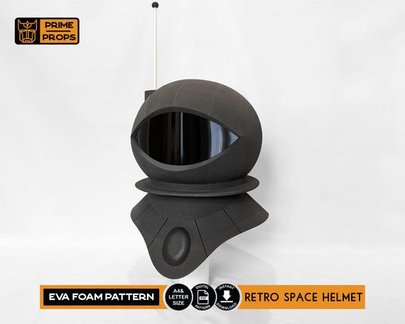 Retro space helmet foam pattern