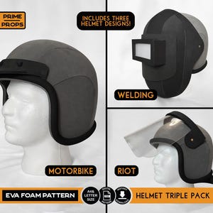 Helmet triple pack patterns for EVA foam