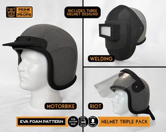 Helmet triple pack patterns for EVA foam