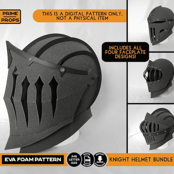 Knight helmet foam pattern bundle