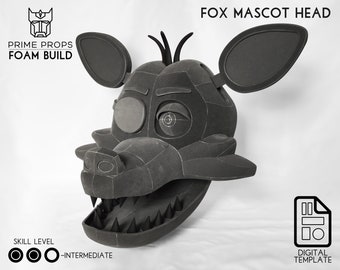 Fox mascot head foam pattern