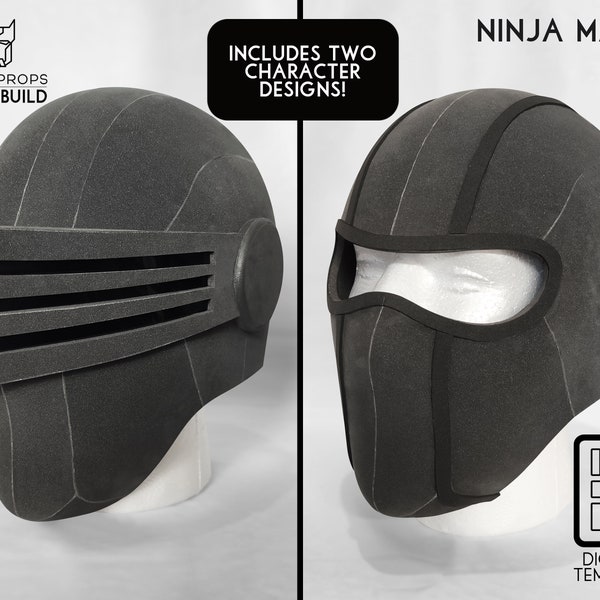 Ninja mask patterns for EVA foam