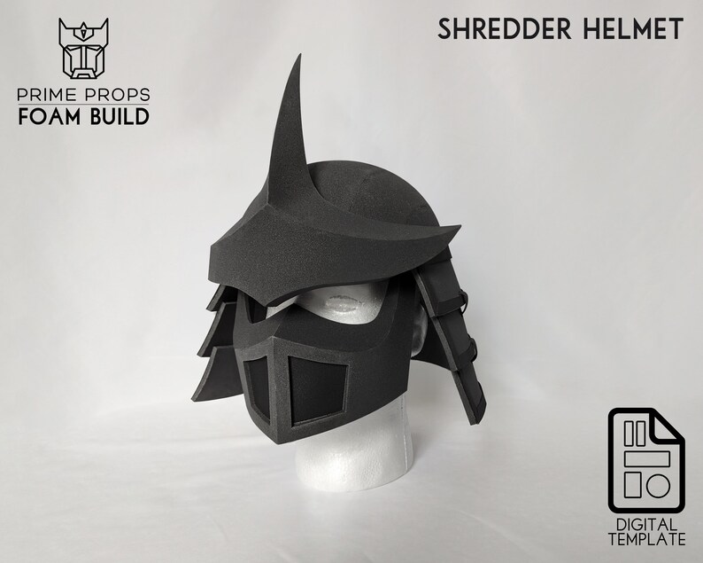 Shredder Helmet Foam Patterns Etsy UK