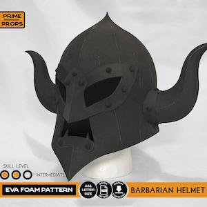 Barbarian helmet pattern for EVA foam