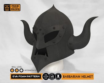 Barbarian helmet pattern for EVA foam