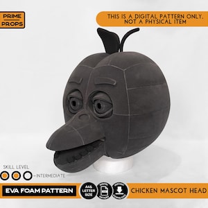 Chicken Mascot head pattern for EVA foam
