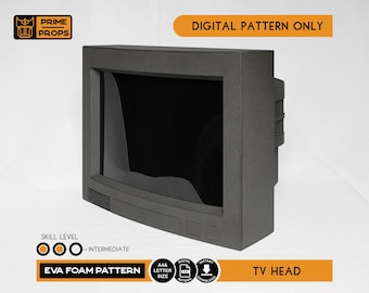 TV Kopf Helm Schaumstoff Muster